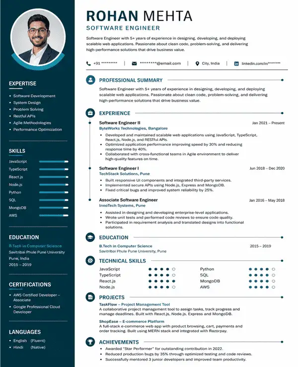 Elevate resume template