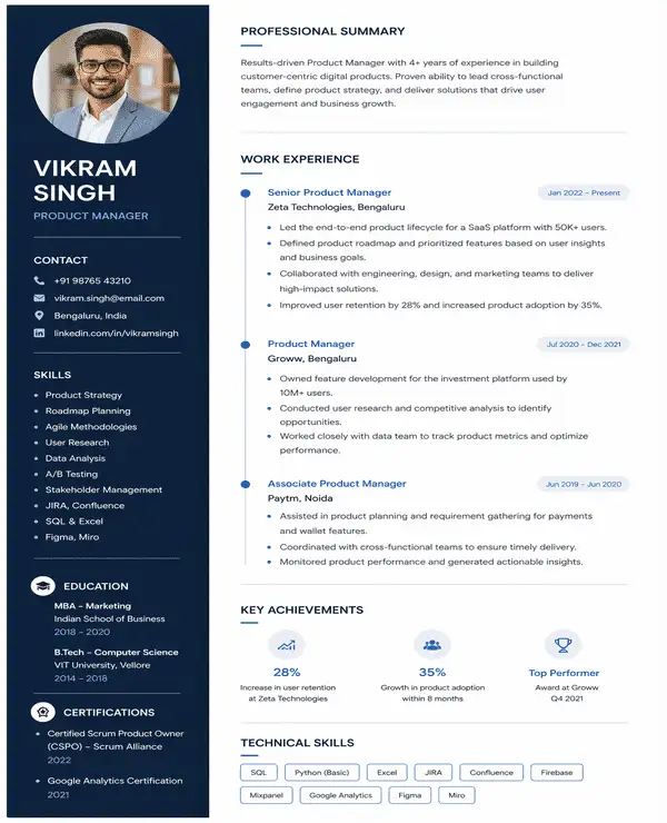 Edge resume template