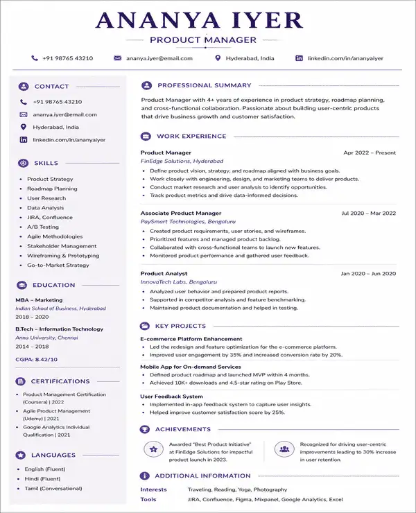 Prestige resume template