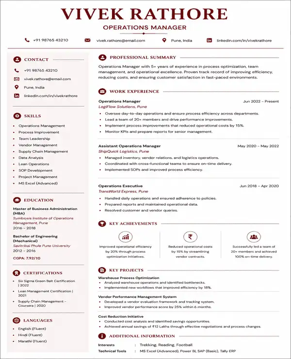 Noble resume template