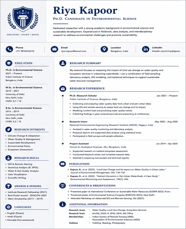 Dean resume template