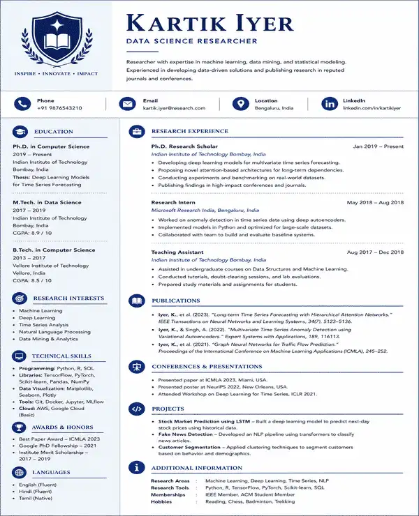 Insight resume template