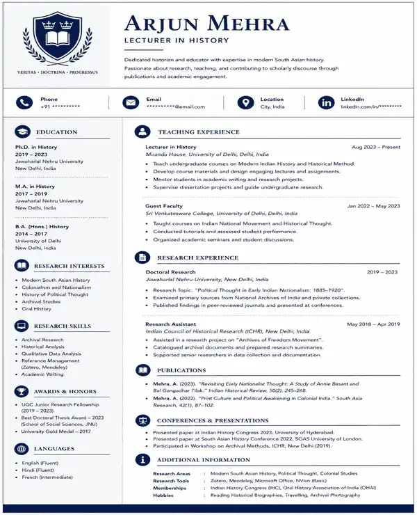 Oxford resume template