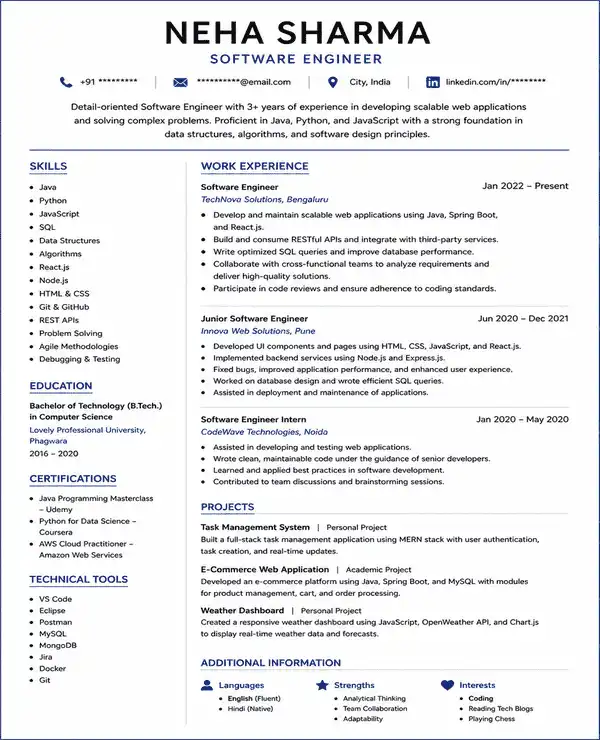ATS Base resume template