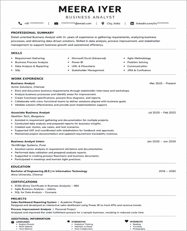 ATS Clean resume template