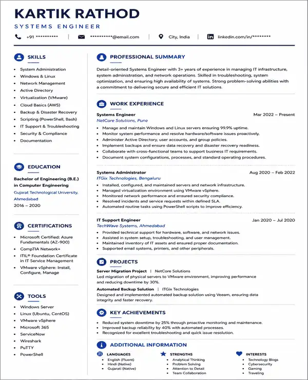 ATS Edge resume template