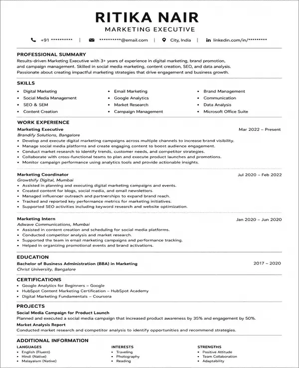 ATS Lite resume template