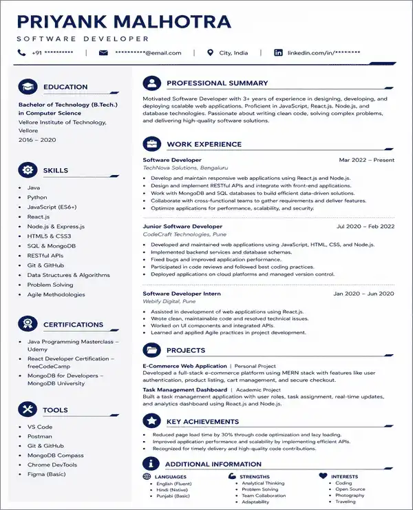 ATS Prime resume template