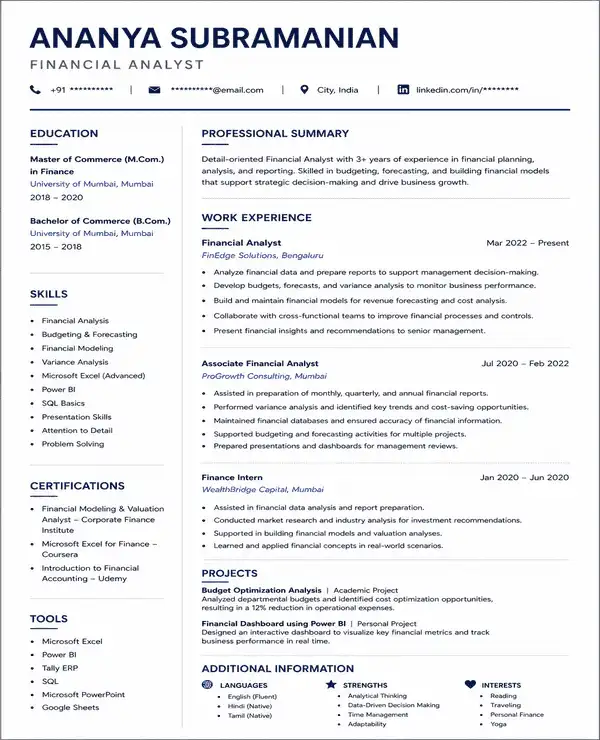 ATS Standard resume template