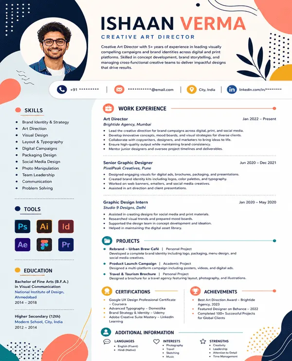 Abstract resume template