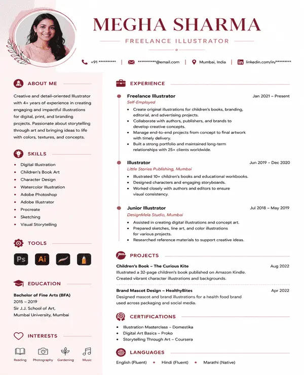 Creative Flow resume template