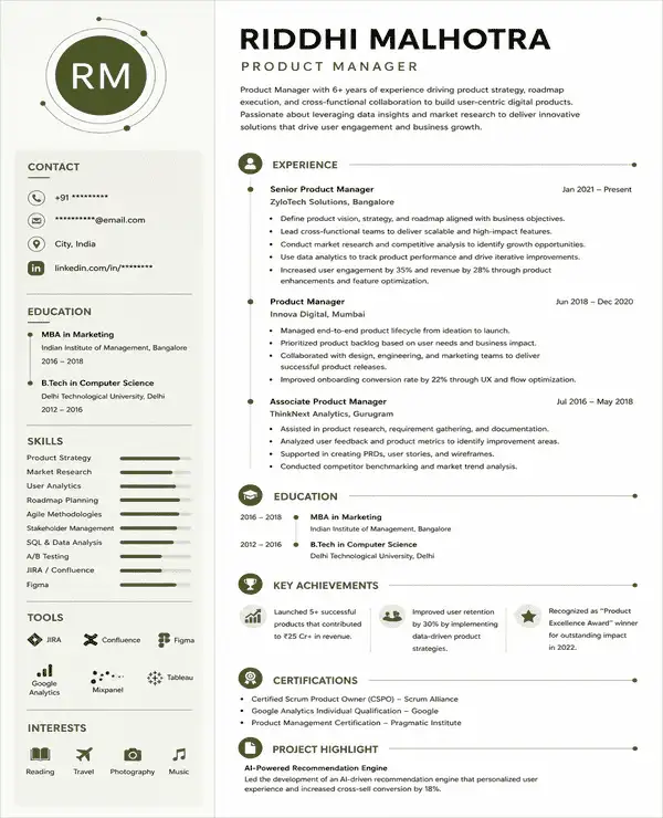 Orbit resume template