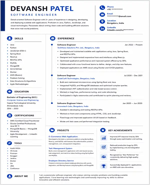 Nova Page resume template