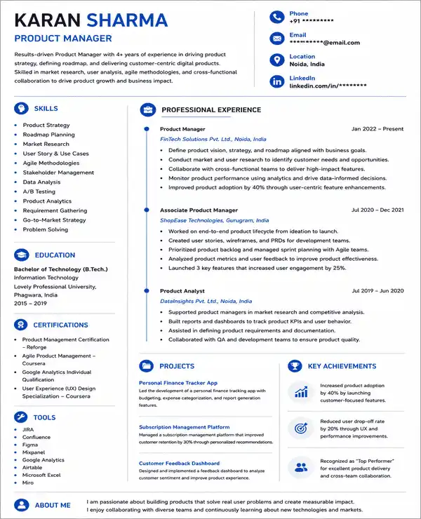 Swift resume template