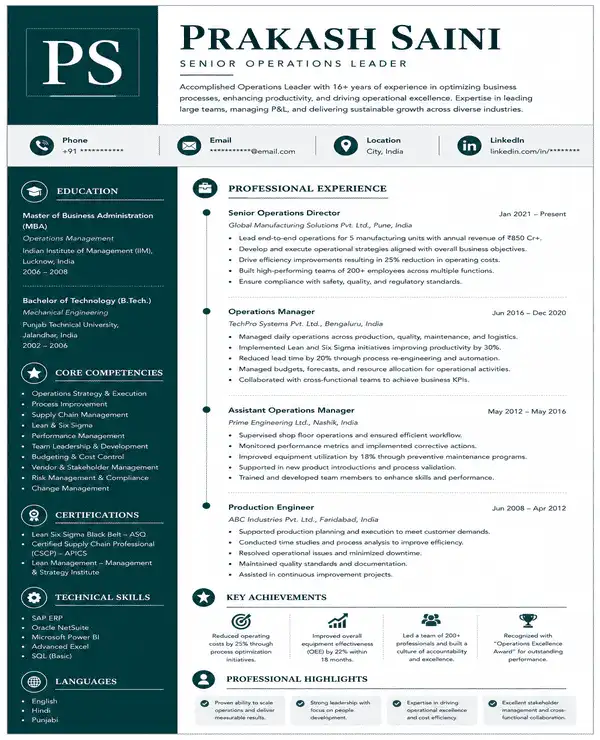Formal Edge resume template