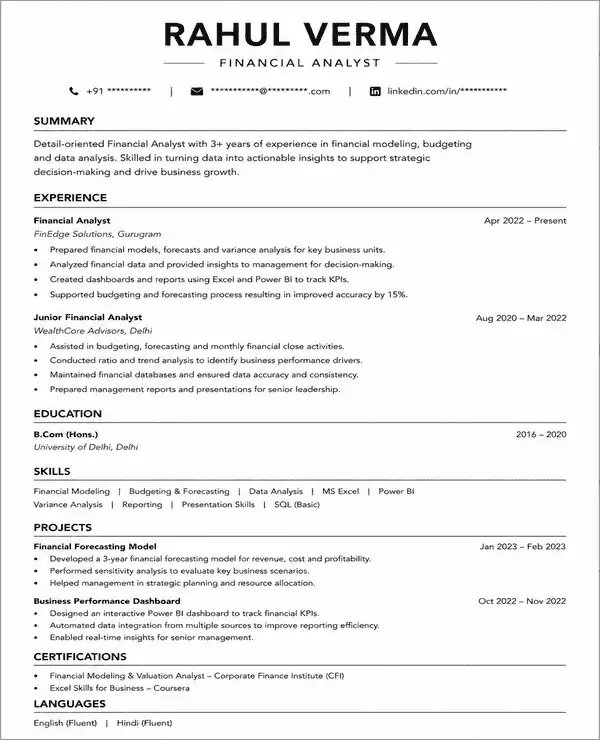 Basic resume template