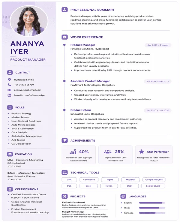 Horizon resume template