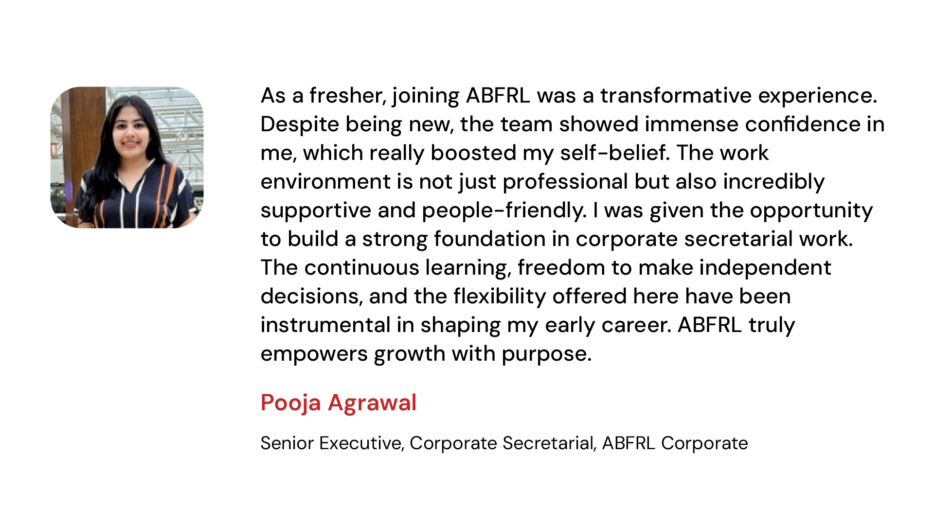 Employee Testimonials Section Image 1