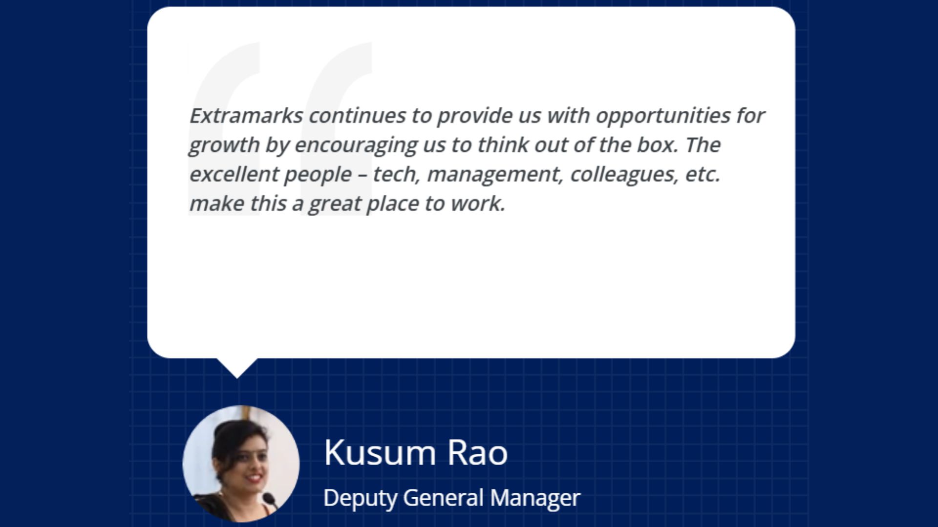 Employee Testimonials Section Image 0