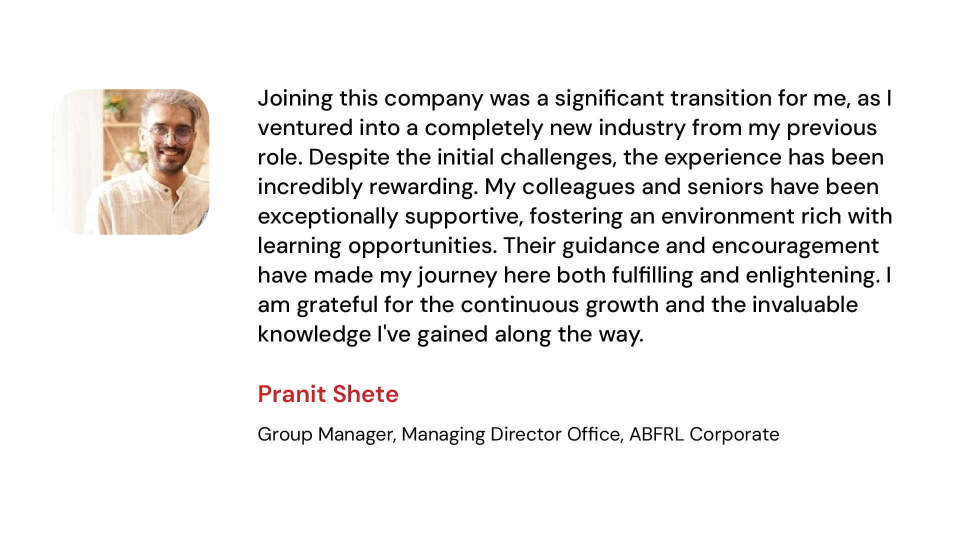 Employee Testimonials Section Image 3